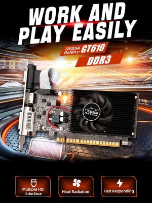 Sound Card & Graphics Cards |  GT610 Graphics Card 810MHZ DDR3 1GB Gaming Video Card for Computer Desktop Game Computer & Office Sound Card & Graphics Cards