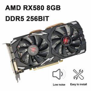 Sound Card & Graphics Cards |  RX580 Graphics Card 8GB DDR5 256Bit Graphic Card Desktop Computer PC Accessories Computer & Office Sound Card & Graphics Cards