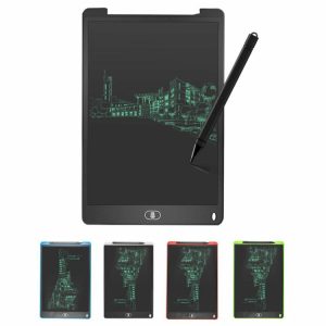 Tablets Accessories |  12 inch Digital LCD Writing Tablet Electronic Graffiti Drawing Pads Board Computer & Office Black