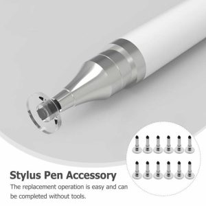 Tablets Accessories |  12 Pieces Stylus Tips Replacement Tips Universal for Capacitive Touch Screen Computer & Office Silver