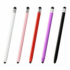 Tablets Accessories |  Pen for Touch Screens 2 in 1 Rubber Tips Capacitive Pencil Computer & Office Silver/Red/Purple/Black/Rose Gold