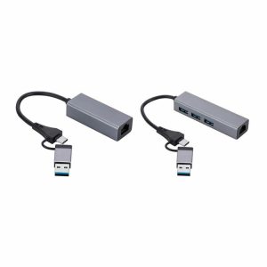 Cables & Connectors |  USB C to Ethernet RJ45 Lan Hub Adapter Aluminium Alloy for Keyboard Mouse Camera Cables & Connectors Cables & Connectors